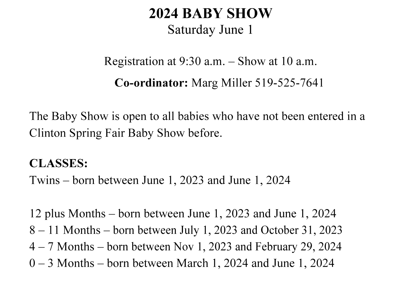 Baby show 2024